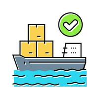 freight transportation logistic manager color icon vector illustration