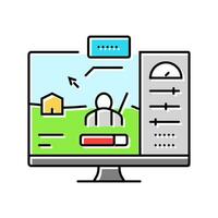 testing game development color icon vector illustration