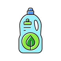 eco simpático limpieza verde vivo color icono vector ilustración