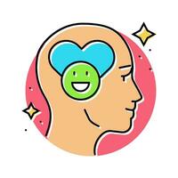 emotional well being mental health color icon vector illustration