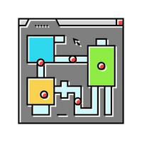 level design game development color icon vector illustration