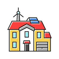 building energy efficient color icon vector illustration