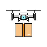 delivery drone color icon vector illustration