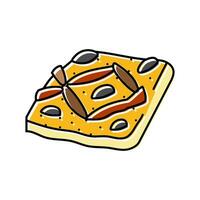 pissaladier french cuisine color icon vector illustration