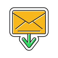 closed envelope message loading color icon vector illustration