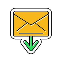 closed envelope message loading color icon vector illustration