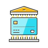 credit card bank color icon vector illustration