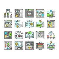 game development computer icons set vector