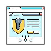 software licensing color icon vector illustration