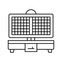 waffle maker home interior line icon vector illustration