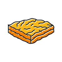 baklava pastry turkish cuisine color icon vector illustration