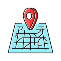 map pointer gps color icon vector illustration