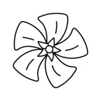 periwinkle flower spring line icon vector illustration