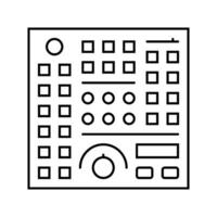 control panel tool work line icon vector illustration