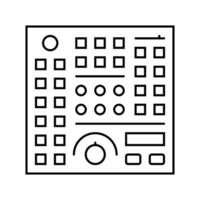 control panel tool work line icon vector illustration