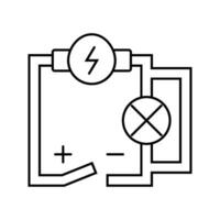 eléctrico circuito herramienta trabajo línea icono vector ilustración