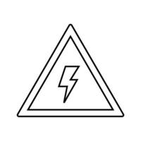 risk electricity line icon vector illustration