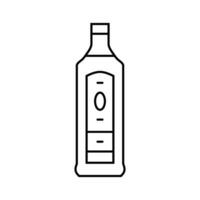 gin glass bottle line icon vector illustration