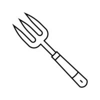 fork garden tool line icon vector illustration