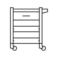 utility cart garage tool line icon vector illustration