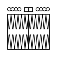 backgammon game board table line icon vector illustration