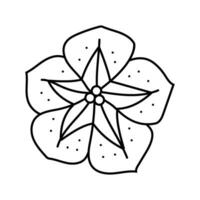 petunia flor primavera línea icono vector ilustración