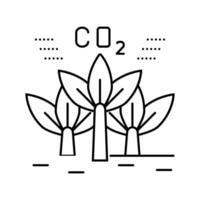 carbon sequestration future technology line icon vector illustration