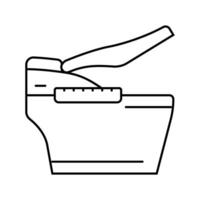 smart toilet home line icon vector illustration