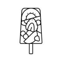 popsicles sweet food line icon vector illustration