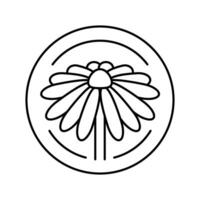 chamomile cosmetic plant line icon vector illustration