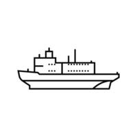 hielo rotura buques línea icono vector ilustración