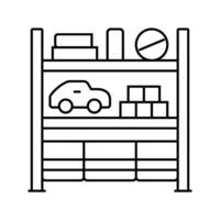 storage organizer toy baby line icon vector illustration