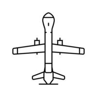 unmanned aerial vehicle aeronautical engineer line icon vector illustration