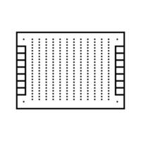 tarjeta de circuito impreso tablero electrónico componente línea icono vector ilustración