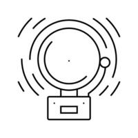 alarm bell alert line icon vector illustration