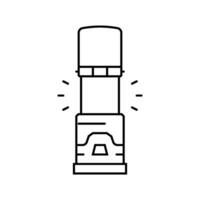 camping lantern glamping line icon vector illustration