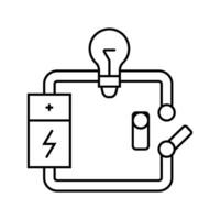 electric circuit electrical engineer line icon vector illustration