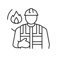 técnico gas Servicio línea icono vector ilustración