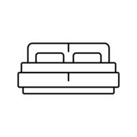 bed soft cozy line icon vector illustration