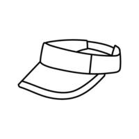 visor hat cap line icon vector illustration