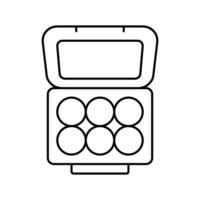 egg box hen line icon vector illustration