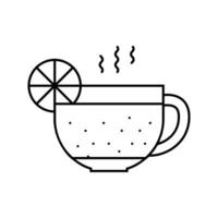 caliente bebida línea icono vector ilustración