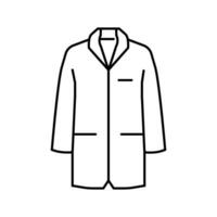 lab coat engineer line icon vector illustration