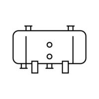 pressure vessel engineer line icon vector illustration