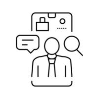 phone interview interview job line icon vector illustration