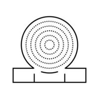 thimble ring embroidery hobby line icon vector illustration