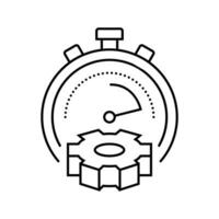 workflow optimization manufacturing engineer line icon vector illustration