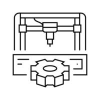 prototipos fabricación ingeniero línea icono vector ilustración
