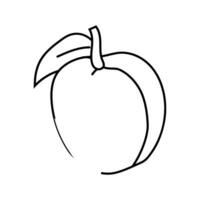 immortal peach taoism line icon vector illustration