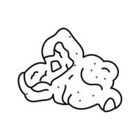 palomitas de maiz bocadillo comida línea icono vector ilustración